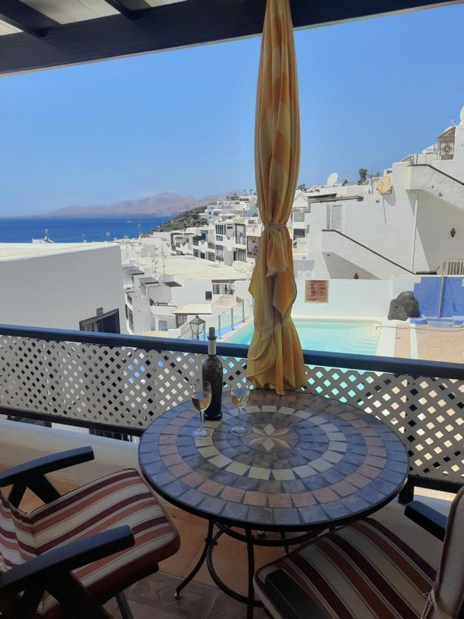The White Dragos With Ocean View - Ac - Private Pool Lejlighed Tías Eksteriør billede
